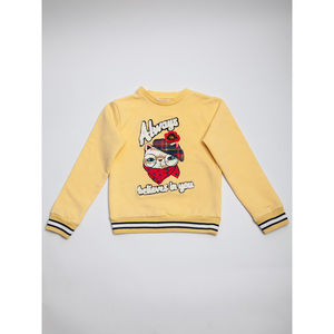 Good Silvian Heach Yellow Cotton Sweatshirt Size 8 for Kids